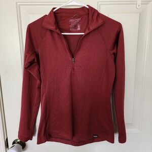 Patagonia burgundy Capilene Midweight Zip Neck
